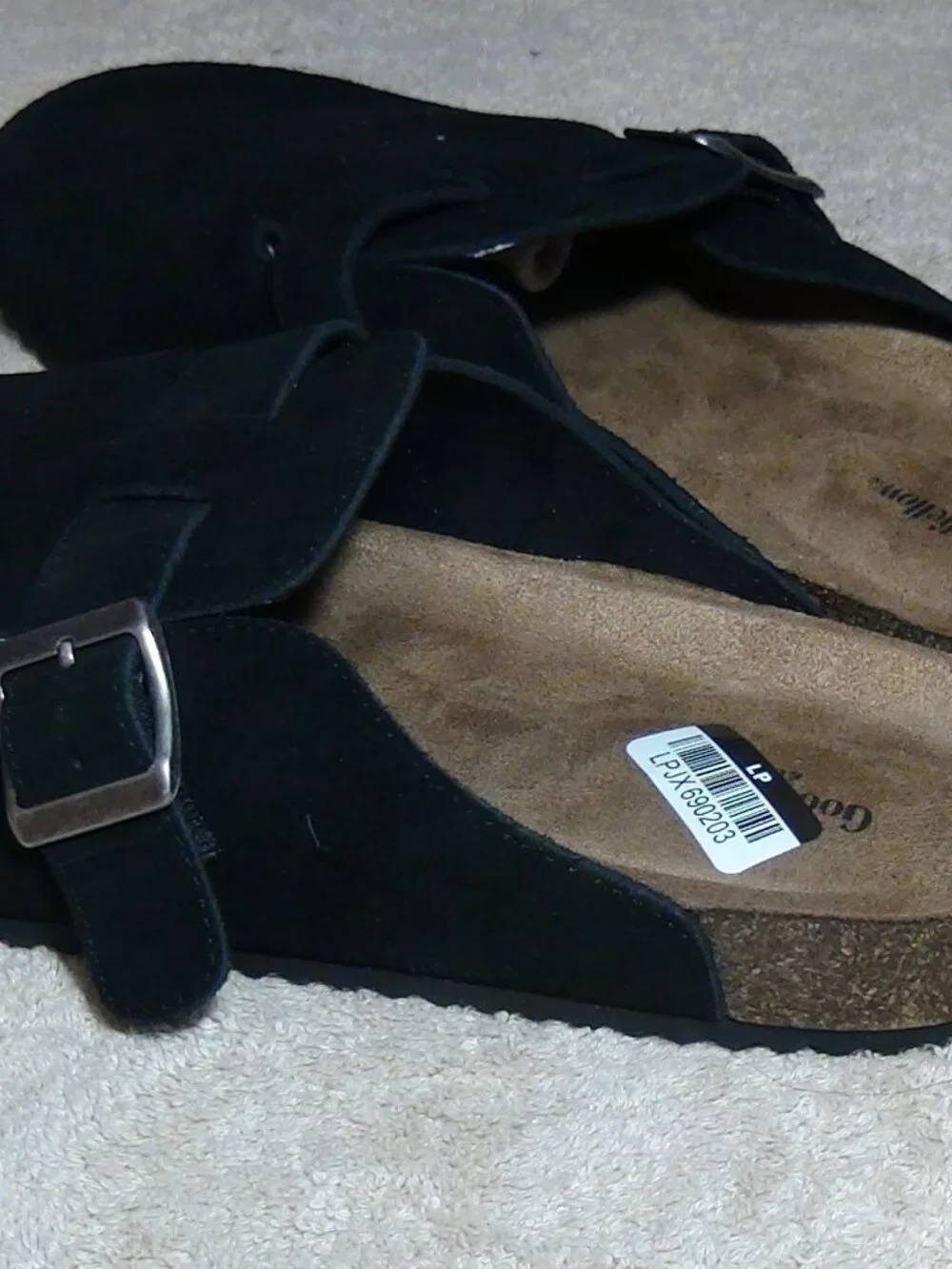 Mens Suede Leather Oswald Clogs Goodfellow & Co Size 11 Color Black